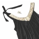 new Shay Todd ❁ Handkerchief Hem Crochet Shoulder Tie Dress Swim Cover ❁ Black L Size L Photo 3