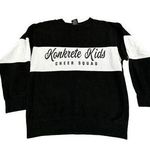 Vtg Konkrete Kids Cheer Squad Fan Cloth Sweatshirt Black/White Adult Large Black Photo 0