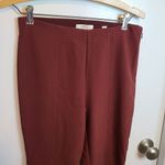 Vince . Size Medium Stitch Front Seam Stretch Pant Dark Currant Red Ponte Cropped Photo 7