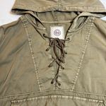 SO  Utility Pullover Lace Up Jacket with Hood Size Large Casual Lightweight Photo 2