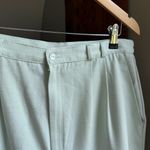 Jaclyn Smith 90s Mint Green Pastel High Waisted Straight Tapered Trousers Photo 1