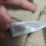 ZARA  Taupe Cable Knit Large Sweater Chunky Knit Wool Blend Minimalist Neutral Photo 9