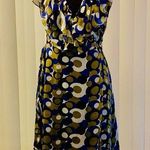 Sleeveless wrap around dress. Blue Photo 0