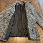 Jason Kole Black and White Wool Blend Peacoat Photo 3