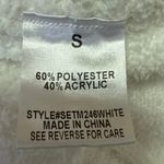 Magnolia Boutique White Fleece High Waisted Pull On Wide Leg Lounge Pants Sz S Photo 5