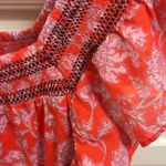 Free People Women's Bonita Floral Print Flutter Sleeve Midi Dress Orange Photo 6