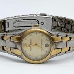 Anne Klein ladies Quartz analog date watch gold silver tone bracelet size 7” run Photo 0