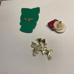 Lot Of 3 Costume Brooch Pins Christmas Holiday 2 Handmade Santa Snowman Etc Photo 11