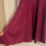Free People  Miss Connections Magenta Lace Cutout Mini Dress Size 4 Fit Flare Photo 3