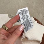 Jason Wu  Cream Textured Crew Neck Tank Top Shell Ribbed Trim Stretchy Size M Photo 13