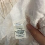 Bella Dahl  Ruffle Tie Neck Dress Pink Above The Knee 100% Linen Sz S Made In USA Photo 2