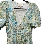 Rococo Sand Elan Puff Sleeve Midi Dress in Blue Multi Size L Photo 2