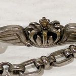 Juicy Couture  Vintage Silver Tone Link Crown Toggle Bracelet Photo 3