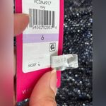 Vince Camuto NWT Women’s 6 Asymmetric V Neck Rushed Short Dress Navy Sparkle Photo 3