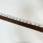 Brown Leather Belt with Gold Tone Twisted Buckle Photo 4