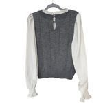 Nanette Lepore PEARL EMBELLISHED RUFFLE COQUETTE STYLE SWEATER TOP SMALL NWT Photo 4