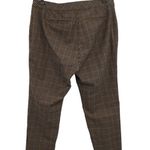 J.Jill Plaid Plaid Trouser Pants Gingham Brown Blue Printed Women Size 14 Photo 1