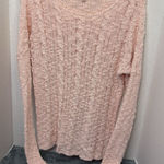Sonoma Womens  Pink Cable Knit Sweater Sz XS Cozy Cottage Preppy Photo 0