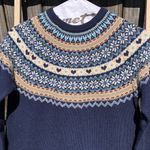 Fat Face Blue Fair Isle Sweater S Photo 4