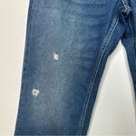 Free People  We The Free NWT Maggie Straight Leg Raw Hem Jeans in Sequoia Blue Photo 6