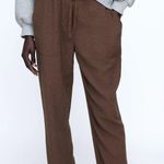 ZARA NWT Textured Dusty Purple High-Waisted Pants Photo 0