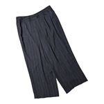 Jones New York Vtg Y2K  Black Blue Metallic Pinstripe Wide Leg Dress Pants 18W Photo 1