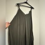 Treasure & Bond EUC Olive Green V Neck Maxi Slip Dress with pockets size 1X Photo 1