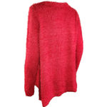 French Laundry Women's Large Fuzzy Ugly Christmas Sweater Reindeer Red Pullover Photo 7