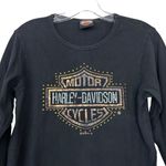 Harley Davidson Myrtle Beach SC Black Beaded 3/4 Sleeve Shirt Sz M Photo 1
