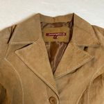 Vintage Jennyfer J 100% Leather Trench Coat Size S Hippie Y2K 70s 80s Bohemian Brown Photo 3