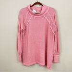 Free People She’s a Keeper Vented-Hem Slouchy Tunic Sweater Pink NWT Size XS Photo 3