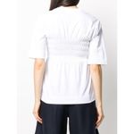 Ganni $300 New  Smocked Jersey White Top - XXS Photo 1