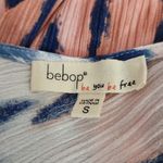  Powder Pink and Blue Smocked Midi Dress Size Small BeBop Boho Dress Photo 4