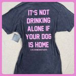 Lulusimon Studio Womens T Shirt Gray Wash Smiley Face Graphic Cotton Size M Size M Photo 2