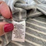 Lou & grey Striped Hooded Dress size Small Bell Sleeves Grey/White Soft Knit Photo 5