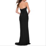 La Femme 29489 Strapless Ruching Across Front Net Jersey Gown Photo 10