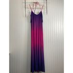 Onyx Nite Formal Dress Ombre Pink Purple V-Neck Strappy Wedding Event Size 14W Photo 1