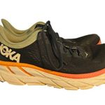 Hoka Clifton 7 Wide Running Shoes On Cloud Insoles Blue Orange Size 9D Wide Photo 2