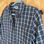 Vintage 579 Blue Plaid Button Down 100% Cotton Shirt Sz M Y2K Grunge Size M Photo 1