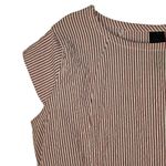 Kadem Sasson Womens Red White Pinstripe Lagenlook Asymmetrical Dress 2 16‎ 18 Size 16P Photo 3