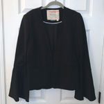 Cartonnier Anthropologie Black Bell Sleeve Blazer Jacket Photo 0