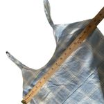 Forever 21  Plaid Mini Dress‎ Size M Blue White Striped Sleeveless Coquette Photo 3