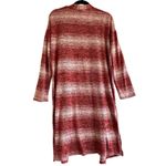 Wonderland by Orange Size Medium Sweater Cardigan Duster Red White Long Sleeve Photo 1
