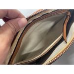 Michael Kors Leather Stitch Green Canvas Small Handbag Photo 7