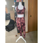 Victoria's Secret Women's Burgundy Pink Tie-Dye Set Size 6 leggings Size S Top Photo 1