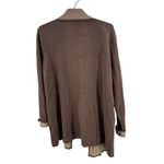 Chico's Chocolate Brown open front cardigan Sweater mocha XL two tone neutral Photo 1
