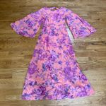 Free People  Melrose Printed Bell‎ Sleeve Maxi Dress Clementine NWT $148 Size 4 Photo 2