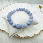 Natural Aquamarine Cloud 10mm Beaded Bracelet Blue Photo 1