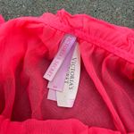 Victoria's Secret Bright Neon Pink Teddy Ruffles Babydoll Mini Dress Tank NWT S Photo 3