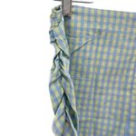 Mango MNG Gingham Side Ruched Mini Skirt Photo 4
